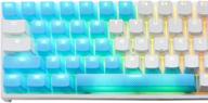 enhance your keyboard game with ducky's 31-piece rubber double shot backlit keycaps set - compatible with ducky keyboards and mx; comes in blue logo