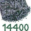 beadsland emerald hotfix rhinestones bulk - 14400pcs of ss10 (2.7-2.9mm) green hot fix rhinestones for diy crafts and clothing decoration logo