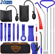 🛠️ harmkrola 20pcs professional car tool kit: air wedge, long reach tools & no scratch pry tool – ideal auto trim removal bag for cars, trucks – perfect for men and women! logo