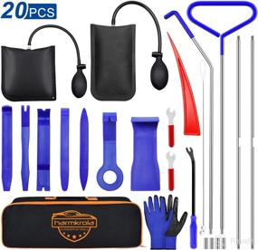 img 4 attached to 🛠️ Harmkrola 20Pcs Professional Car Tool Kit: Air Wedge, Long Reach Tools & No Scratch Pry Tool – Ideal Auto Trim Removal Bag for Cars, Trucks – Perfect for Men and Women!