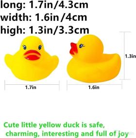 img 2 attached to DZTIAN 31-Piece Float & Squeak Mini Rubber Duck Baby Bath Ducky Sound Shower Toys for Kids, Celebrating the Joy of Children