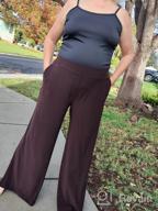 img 1 attached to Women'S Rekucci Palazzo Pants - Stretchy Elegant Wide Leg Travel Style review by Richard Eledge