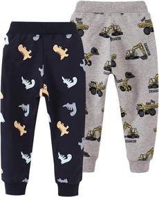 img 3 attached to 🦖 Stylish and Comfy Azalquat Toddler Jogging Sweatpants – Perfect Dinosaur-themed Attire for Boys