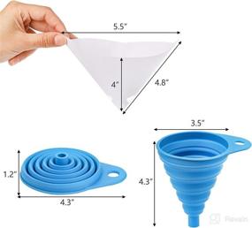 img 1 attached to 🎨 Efficient Paint Strainers by Hedume - 300 Pieces, Cone Shaped Fine Nylon Mesh with 3 Pack Silicone Funnel Filter