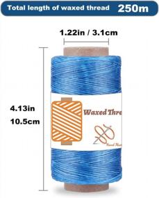 img 3 attached to 250M/273Yard Waxed Thread For Beginners Leather Craft DIY Bags Wallets, Shoe Repairing, Jewelry Making