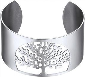 img 4 attached to Stylish And Meaningful Tree Of Life Family Bangle Bracelet For Men And Women By PROSTEEL