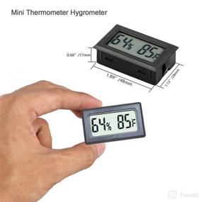 img 1 attached to 🌡 Veanic 4-Pack Mini Digital Thermometer Hygrometer Meters Gauge - Large Number Display, Fahrenheit Temperature (℉), Humidity for Home, Office, Humidors, Jars, Incubators, Guitar Cases