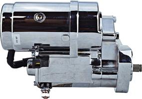 img 3 attached to DB Electrical Chrome 2.4KW Harley Davidson Starter for Dyna, Fatboy, Softail & Heritage (31553-94 31559-99A)