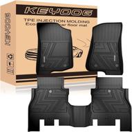 🚗 keyoog fit for 2018-2021 jeep wrangler jl 4-door unlimited models, black tpe all-weather car floor mats, interior accessories with 1st and 2nd row coverage, compatible with jl body style (not jk) logo