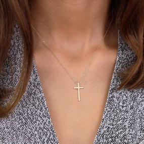 img 3 attached to Infinity Circle Necklace For Women: Delicate Jewelry Gift For Mom, Bridesmaids, And Sisters. Cross Pendant For Religious Occasions, Perfect For Birthdays And Special Occasions