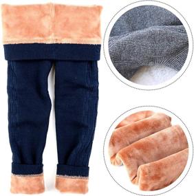 img 1 attached to 👖 Stylish and Cozy: BOOPH Little Winter Velvet Leggings - Perfect for Girls' Clothing