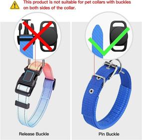 img 2 attached to 🐶 PZOZ Waterproof Airtag Dog Collar Holder - Pack of 2 for Improved SEO