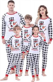 img 4 attached to Праздничные семейные пижамы: покупайте рождественские пижамы с принтом оленей Shelry'S для женщин, мужчин и детей!
