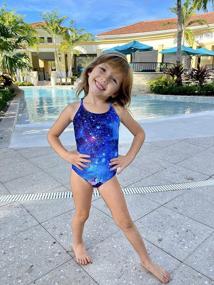 img 1 attached to Quick-Dry One Piece Swimsuit For Girls, Beach Swimwear Bathing Suit Ideal For Ages 3-10 - Idgreatim