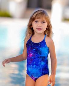 img 3 attached to Quick-Dry One Piece Swimsuit For Girls, Beach Swimwear Bathing Suit Ideal For Ages 3-10 - Idgreatim