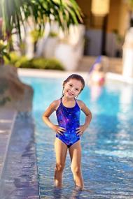 img 2 attached to Quick-Dry One Piece Swimsuit For Girls, Beach Swimwear Bathing Suit Ideal For Ages 3-10 - Idgreatim