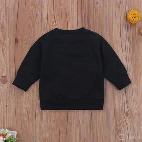 img 2 attached to 👶 Toddler Baby Boys Girls Sweatshirt Tops | Letter Print Long Sleeve Pullover Shirts | Fall Outfits Clothing