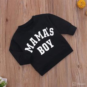 img 3 attached to 👶 Toddler Baby Boys Girls Sweatshirt Tops | Letter Print Long Sleeve Pullover Shirts | Fall Outfits Clothing