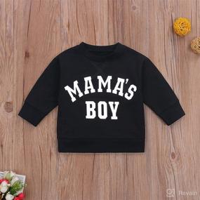 img 1 attached to 👶 Toddler Baby Boys Girls Sweatshirt Tops | Letter Print Long Sleeve Pullover Shirts | Fall Outfits Clothing