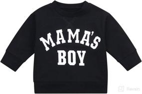 img 4 attached to 👶 Toddler Baby Boys Girls Sweatshirt Tops | Letter Print Long Sleeve Pullover Shirts | Fall Outfits Clothing