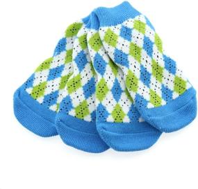 img 4 attached to 🧦 Non-Skid Anti-Slip Dog Sole Socks: 100% Cotton & Machine Washable - DOGGIE DESIGN