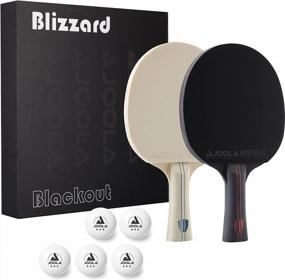 img 4 attached to Competition-Level Ping Pong Set: JOOLA Blizzard & Blackout Rackets, 5 Balls & Storage Box - Indoor/Outdoor Use!