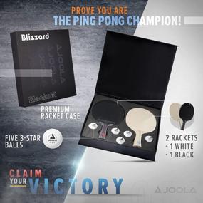 img 1 attached to Competition-Level Ping Pong Set: JOOLA Blizzard & Blackout Rackets, 5 Balls & Storage Box - Indoor/Outdoor Use!