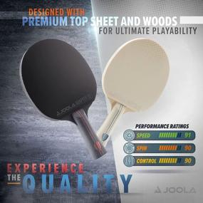 img 2 attached to Competition-Level Ping Pong Set: JOOLA Blizzard & Blackout Rackets, 5 Balls & Storage Box - Indoor/Outdoor Use!