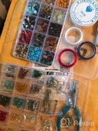 img 1 attached to DIY Jewelry Making Kit With 7030Pcs Natural Gemstone Beads, Glass Bugle Seed Beads, Elastic String, Pliers, Lobster Clasps Jump Ring For Bracelet Necklace Earring review by Kevin Woods
