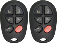 🚗 новый бесключевой пульт дистанционного управления автомобилем "keyless entry remote car key fob fcc gq43vt20t" замена от keyless2go - набор из 2 штук. логотип