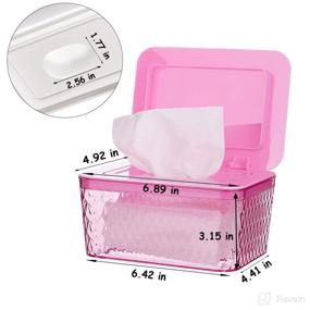 img 3 attached to 🐼 Umtiti Wipes Dispenser & Wipes Pouch/Tissue Bag: Secure Moisture Seal, Freshness Preserving Design, Non-Slip Rubber Feet, Dustproof Container - PK+Panda
