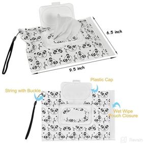 img 2 attached to 🐼 Umtiti Wipes Dispenser & Wipes Pouch/Tissue Bag: Secure Moisture Seal, Freshness Preserving Design, Non-Slip Rubber Feet, Dustproof Container - PK+Panda