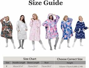 img 1 attached to Wearable Oversized Flannel Blanket Hoodie For Women With Deep Pockets - Warm Adult Hooded Blanket In Pink And Purple