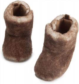 img 4 attached to Stay Warm And Safe With KIDSUN'S Non-Slip Fleece Booties For Newborns And Infants