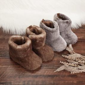 img 3 attached to Stay Warm And Safe With KIDSUN'S Non-Slip Fleece Booties For Newborns And Infants