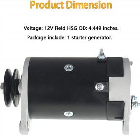 img 2 attached to Club Car Starter Generator Replacement - Compatible With FE290 And FE350 DS Series 1996-2006 Models By WFLNHB
