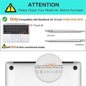 img 3 attached to Protect Your MacBook Air: MOSISO Waterproof Keyboard Cover For A1932 13-Inch 2019/2018 Retina Display With Touch ID