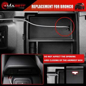 img 3 attached to Mabett Ford Bronco Аксессуары 2021 2022: Органайзер для центральной консоли с подставкой для руки и ящиком для хранения - Эффективное решение для хранения