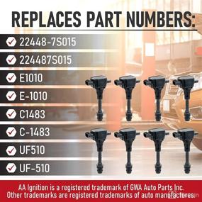 img 2 attached to 🧯 Ignition Coil Pack Set of 8 for Nissan/Infiniti Vehicles (2004-2007) - Armada, Titan, Pathfinder, QX56 - Replaces 22448-7S015, E1010