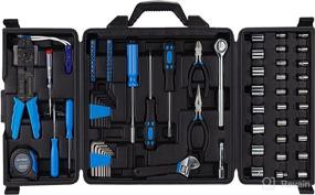 img 4 attached to 🔧 Cartman 122-Piece Auto Tool Accessory Set: Complete Electric Tool Kit with Drive Socket and Socket Wrench Sets - Blue