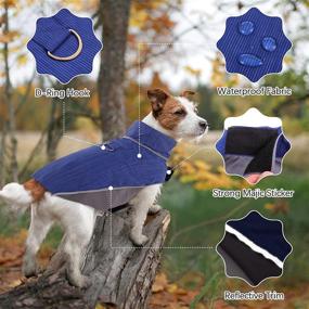 img 3 attached to Kuoser Dog Raincoat: Reflective Poncho with Harness Hook, Adjustable Waterproof Jacket Vest for Dogs