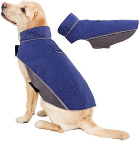 img 4 attached to Kuoser Dog Raincoat: Reflective Poncho with Harness Hook, Adjustable Waterproof Jacket Vest for Dogs