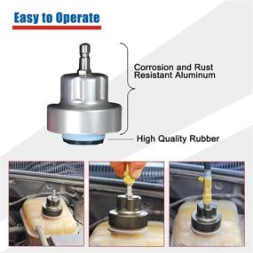 img 3 attached to 🔧 AutoWanderer Radiator & Coolant Pressure Tester Kit: Comprehensive 12 Pcs Universal Adapters for Vehicle Coolant System