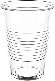 img 4 attached to 🥤 Whell's 100 Pack Disposable Plastic Cups - 9 Oz. Clear Tumblers for Parties, Events, and More - BPA Free Single Use Drinkware for Juice, Soda, Beer, Water - Versatile and Convenient