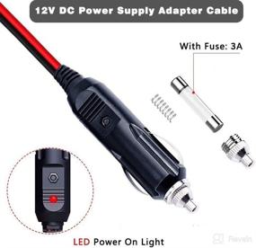 img 1 attached to 🔌 High-Quality DC Car Charger with Auto Power Supply Cable, 12-24V 4FT Car Cigarette Lighter Male Plug to DC 5.5mm x 2.1mm / 4.0mm x1.7mm Connector Cord for Portable DVD Player, Car, Truck, Bus Camera, Car DVR