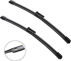 img 4 attached to 🧼 High-Quality Replacement Wiper Blades for VW Passat 2012-2018 Jetta 2011-2019 - 24"/19" Set of 2