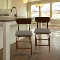 upgrade your dining space with zenvida mid century counter height chairs - set of 2 elegant, upholstered side chairs logo