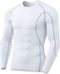 men's upf 50+ long sleeve compression shirts by tsla - 1 or 3 pack, perfect for athletic workouts & water sports! logo