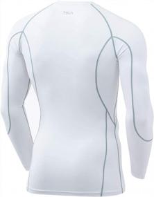 img 3 attached to Men'S UPF 50+ Long Sleeve Compression Shirts By TSLA - 1 Or 3 Pack, Perfect For Athletic Workouts & Water Sports!