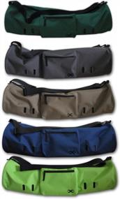 img 3 attached to Large Yoga Mat Bag & Carrier - Compact With Pockets, Fits Most Mats, Extra Wide, Adjustable Strap | YogaAddict